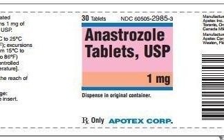 Anastrozole (Adex, Arimidex) Chemist 1mg x30