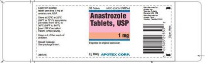 Anastrozole (Adex, Arimidex) Chemist 1mg x30