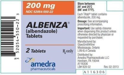 Albenza / Albendazole Generic Chemist 400mg x10