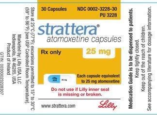 Strattera Axepta - Atomoxetine Hydrochloride ADHD 40mg x30